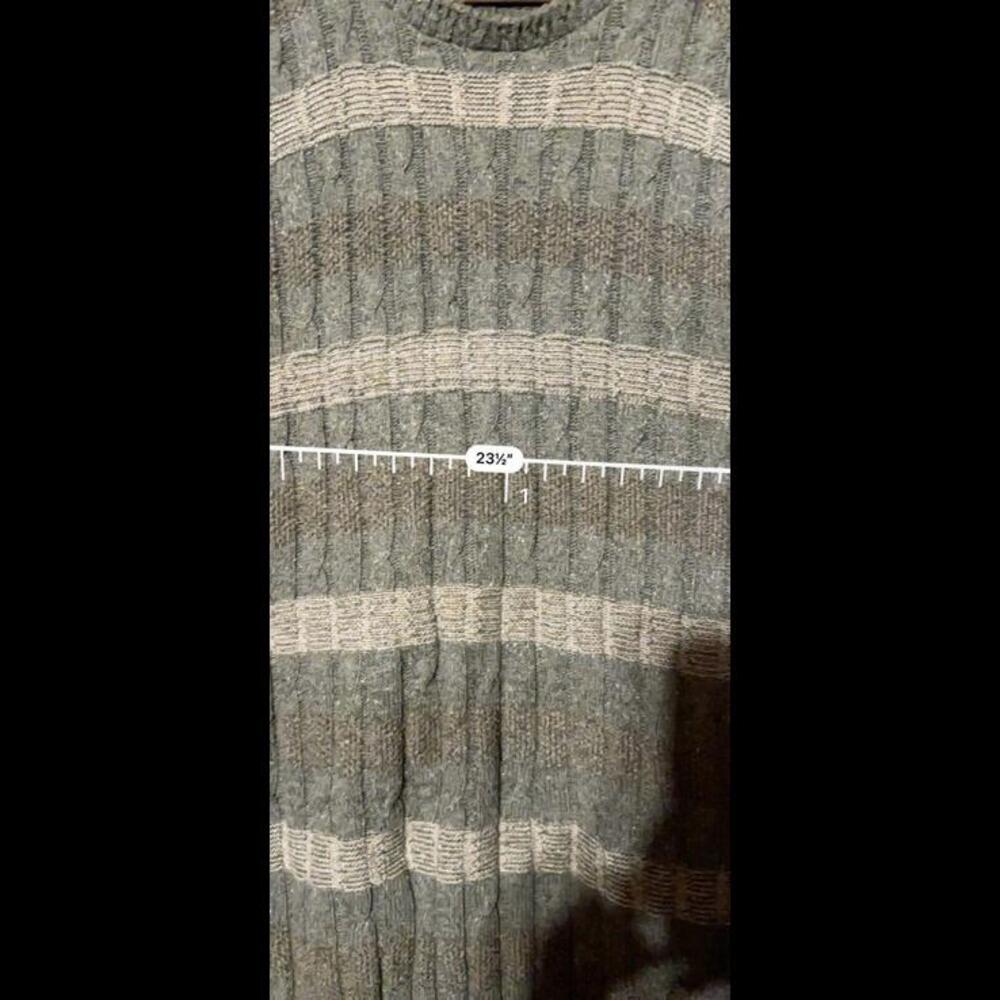 John Weitz Men’s Sweater Striped Green Sz XL